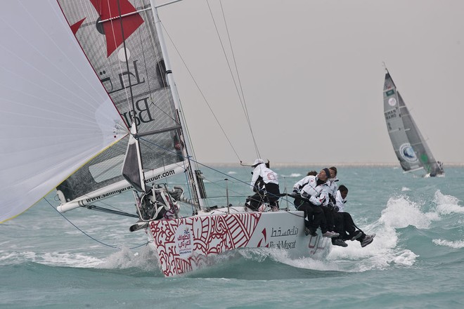 The all women’s team, Al Thuraya BankMuscat (OMA) - Sailing Arabia - The Tour 2012 © Lloyd Images http://lloydimagesgallery.photoshelter.com/